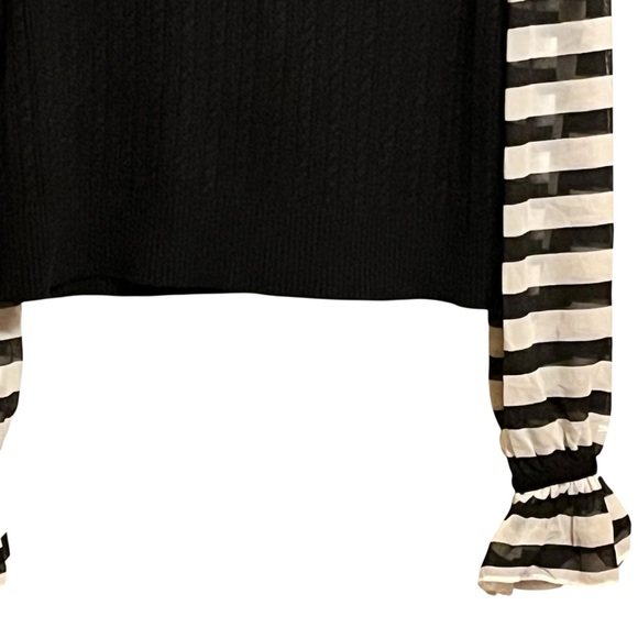 Maeve Anthropologie Cable Knit Sheer Sleeve Top Blouse Women’s 2XL - Picture 5 of 10